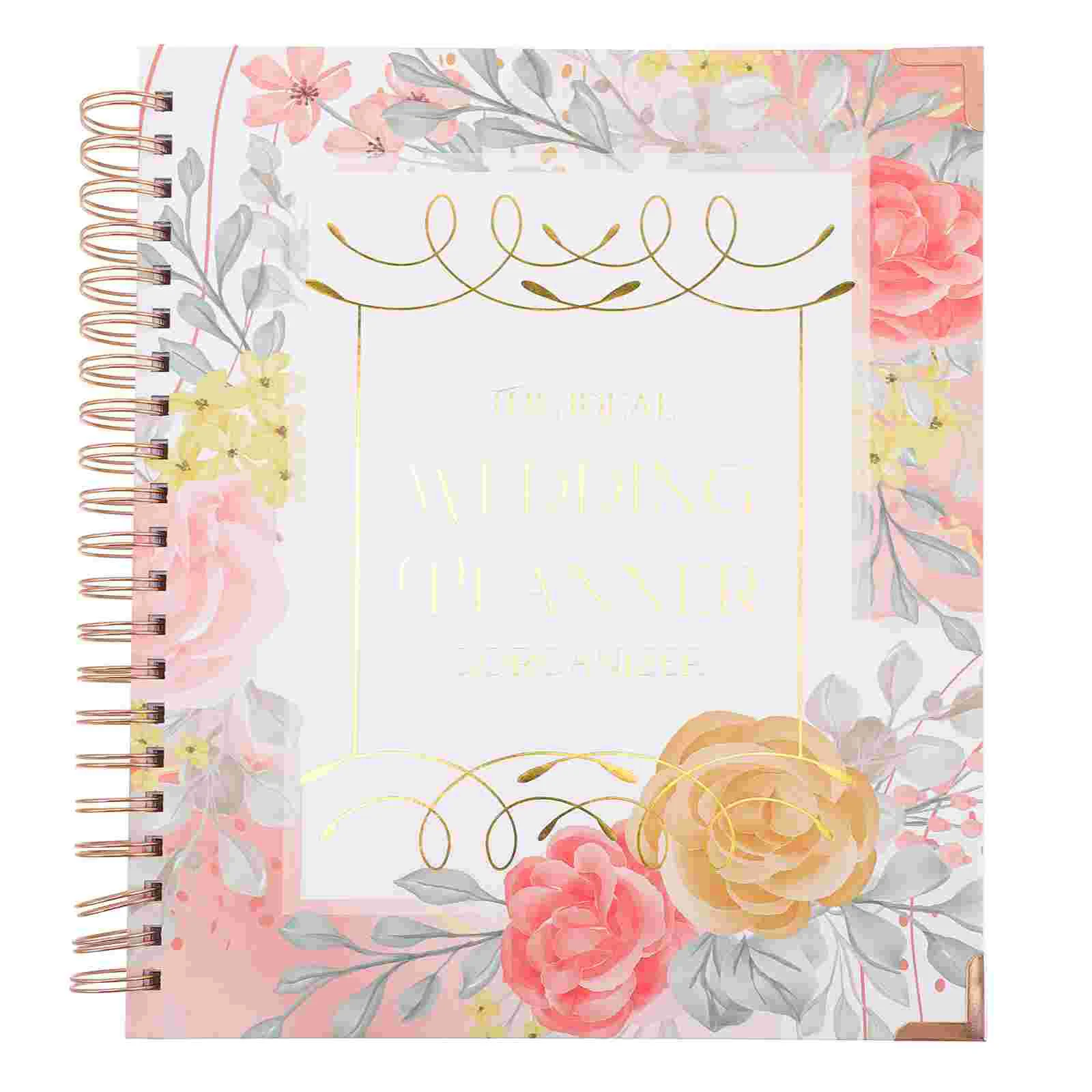 

Wedding Planner Notebook Book Binder Organizer Engagement Notepad Guide Bridal Folder Planning Diy Journal Memory Practical