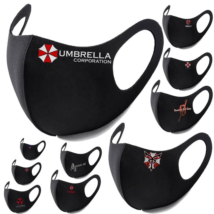 

Маска для лица от Umbrella Corporation, модная маска для косплея унисекс, маска для лица, многоразовая дизайнерская маска, 3D стерео Пылезащитная маска