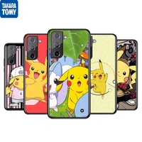 anime cute pikachu baby for samsung galaxy s22 s21 s20 ultra plus pro s10 s9 s8 s7 4g 5g soft black phone case funda coque cover