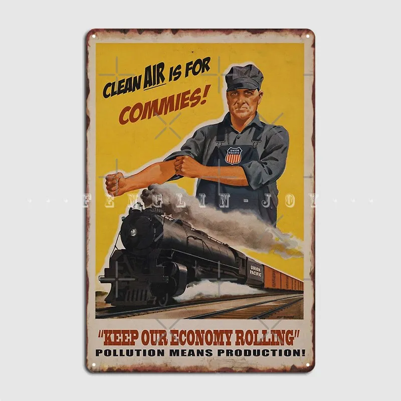 

Clean Air Is For Commies Metal Plaque Poster Mural Painting Cave Pub Personalized Pub Tin Sign Poster