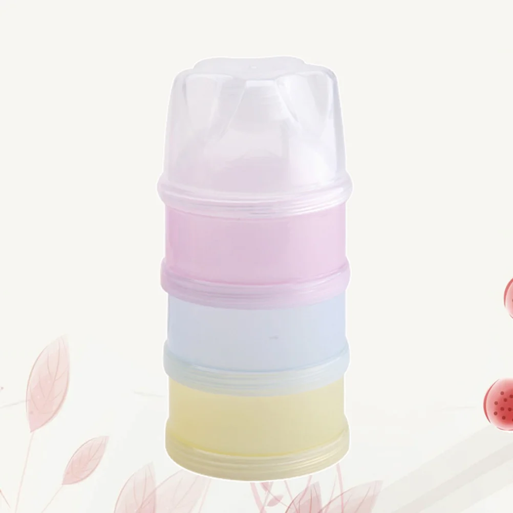 

3-layer -Lock Stackable Milk Powder Dispenser Snack Storage Container