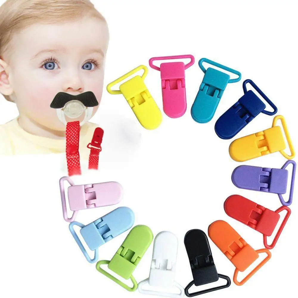 

10Pcs Baby Pacifier Clips Nipple Plastic Clasp Holder Pacifier Holder For Teething Toys Chain Making Teether