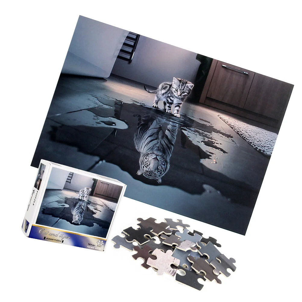 

1 Set 1000 Pieces Paper Puzzle Safe Creative Relaxing Puzzle Paper Assembling