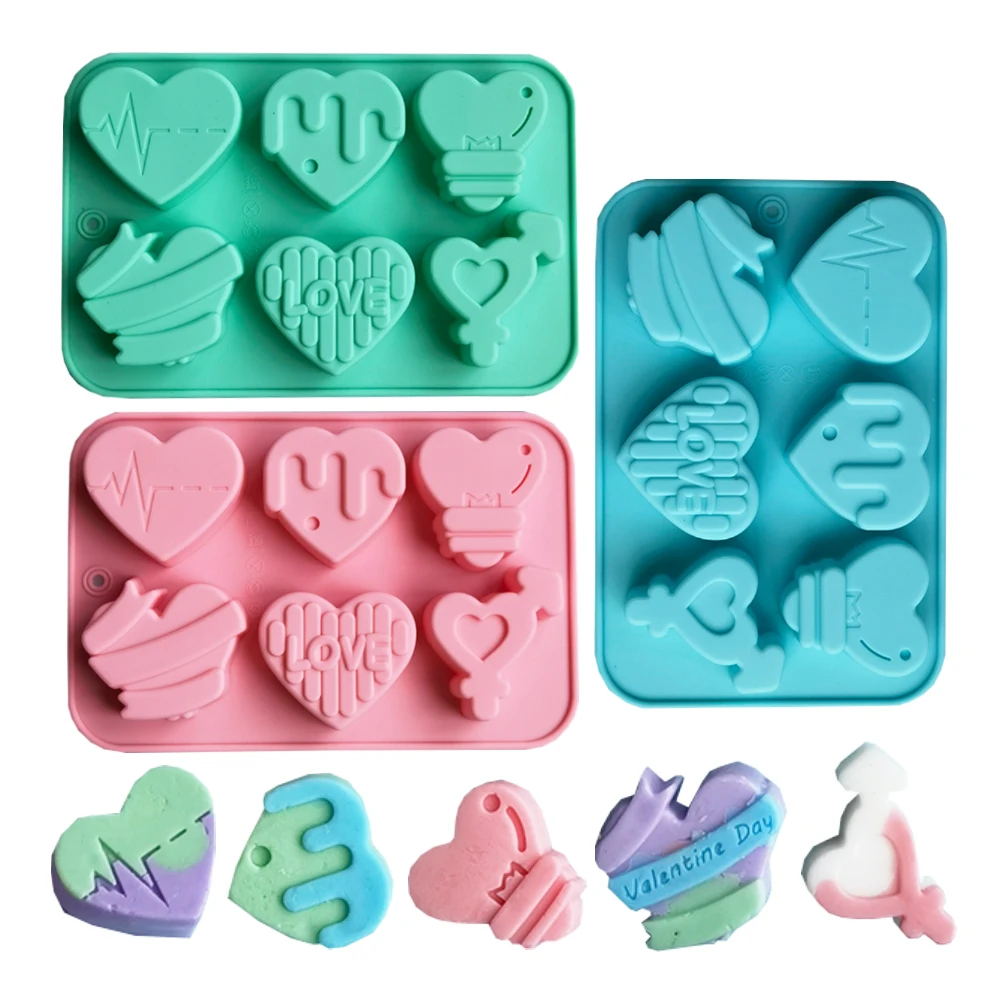 

6 Cavity Silicone Chocolate Mold Jelly Block Bar Mold Epoxy Ice Tray Fondant Cake Decorating Candy Tool Kitchen Baking Supply