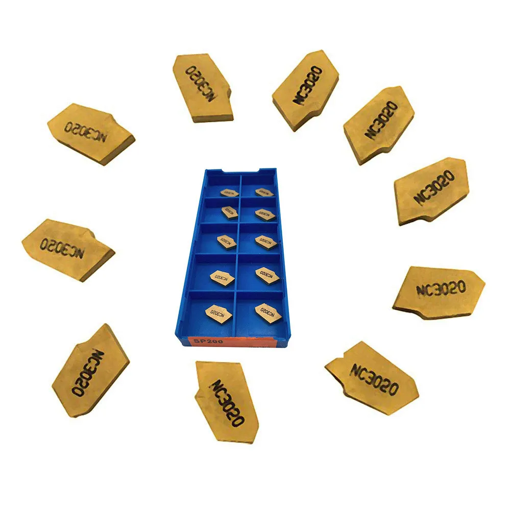 

With Cvd Coating SP200 Blade 10pcs Cut-Off Carbide For SPB26-2 SPB32-2 For Stainless Steel For Steel GTN-2 Gold