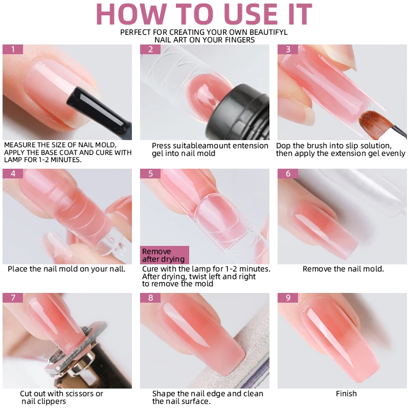 Профессиональный Набор Для Наращивания Ногтей Polygel Акриловый Дизайн