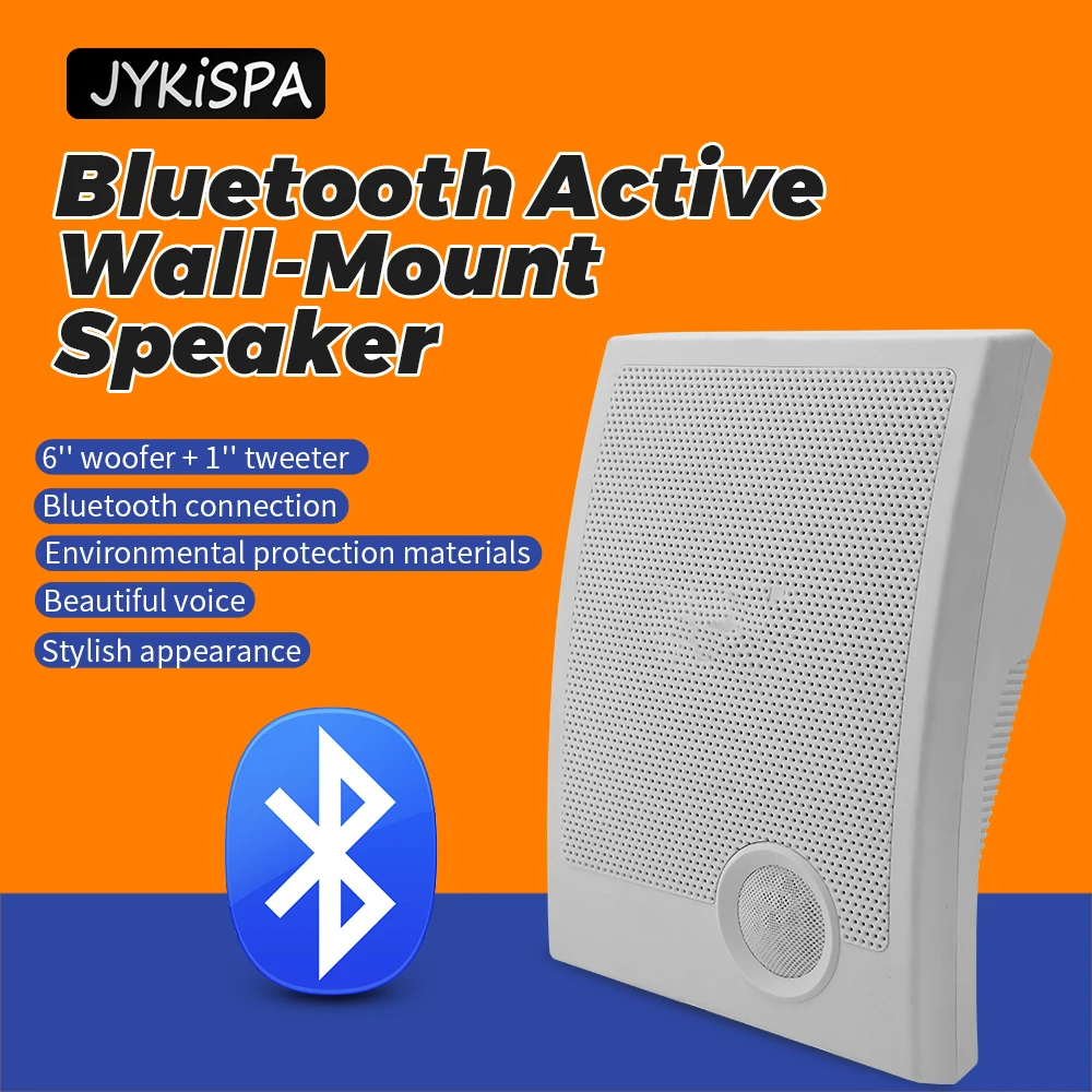 

Speaker Bluetooth 10W Active Wall Mount Hifi Fidelity Loudspeaker Surround Sound Subwoofer Home Theatre System Loudspeaker