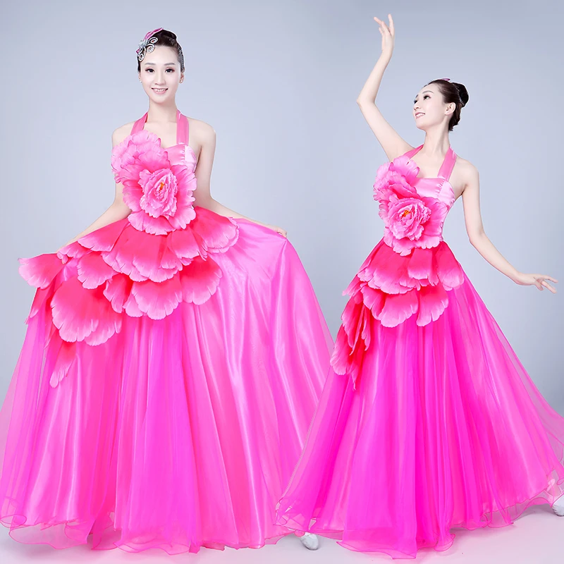 Красная Женская юбка костюм для современных танцев одежда выступлений |