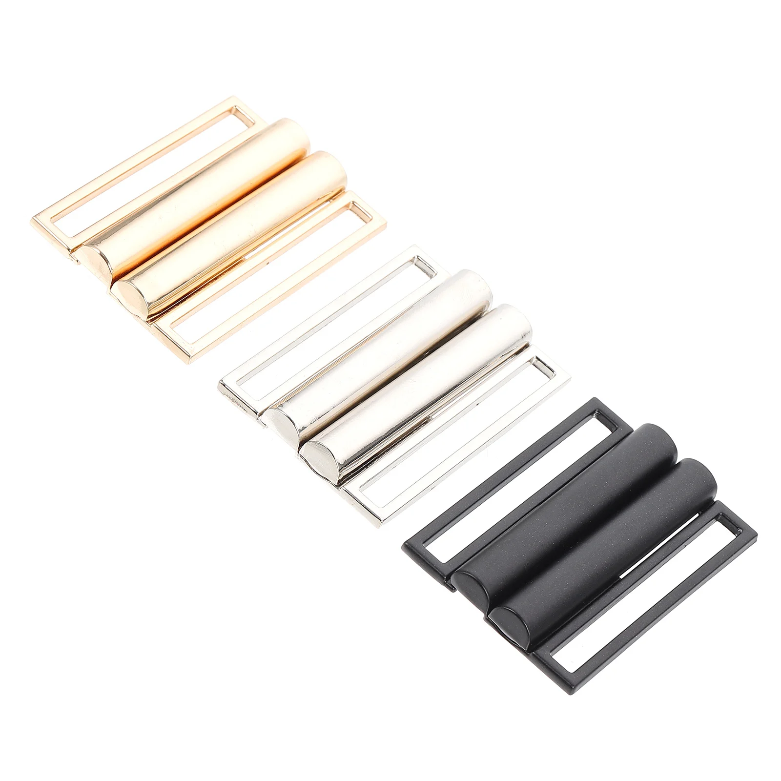 

3 Pcs Belt Buckle Craft DIY Square Clothing Metal Trim Zinc Alloy Coat Buckles