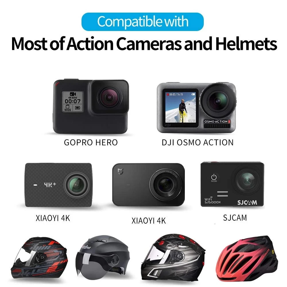Ремень для мотоциклетного шлема TELESIN переднее крепление на подбородке GoPro Hero 13 12 11