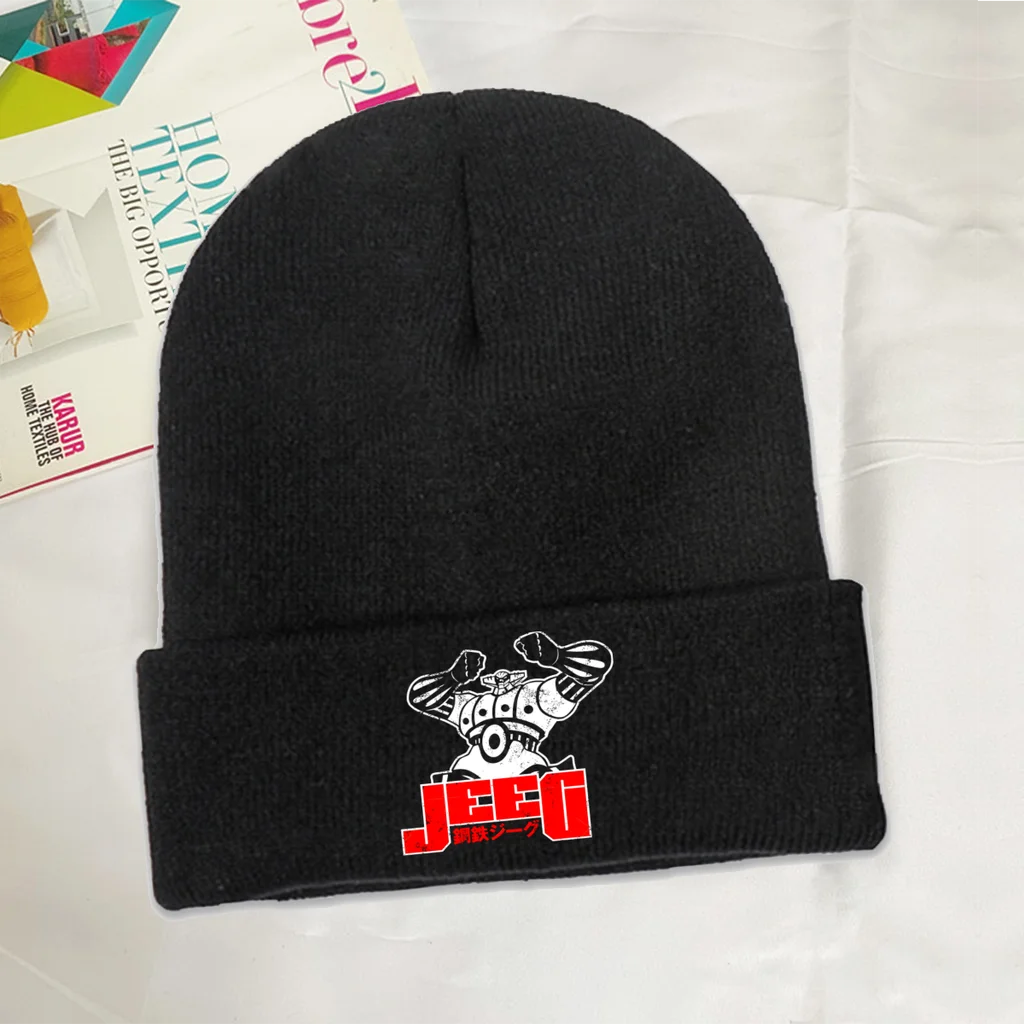 

Steel Jeeg Shiba Hiroshi Anime Skullies Beanies Caps Powerful Knitted Winter Warm Bonnet Hats Unisex Ski Cap