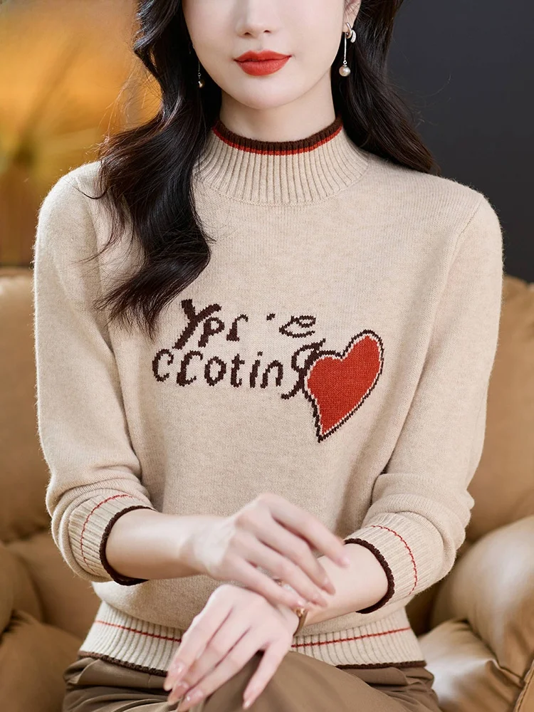 Hengyuanxiang овечий свитер женский новый осенне-зимний утолщенный жаккардовый