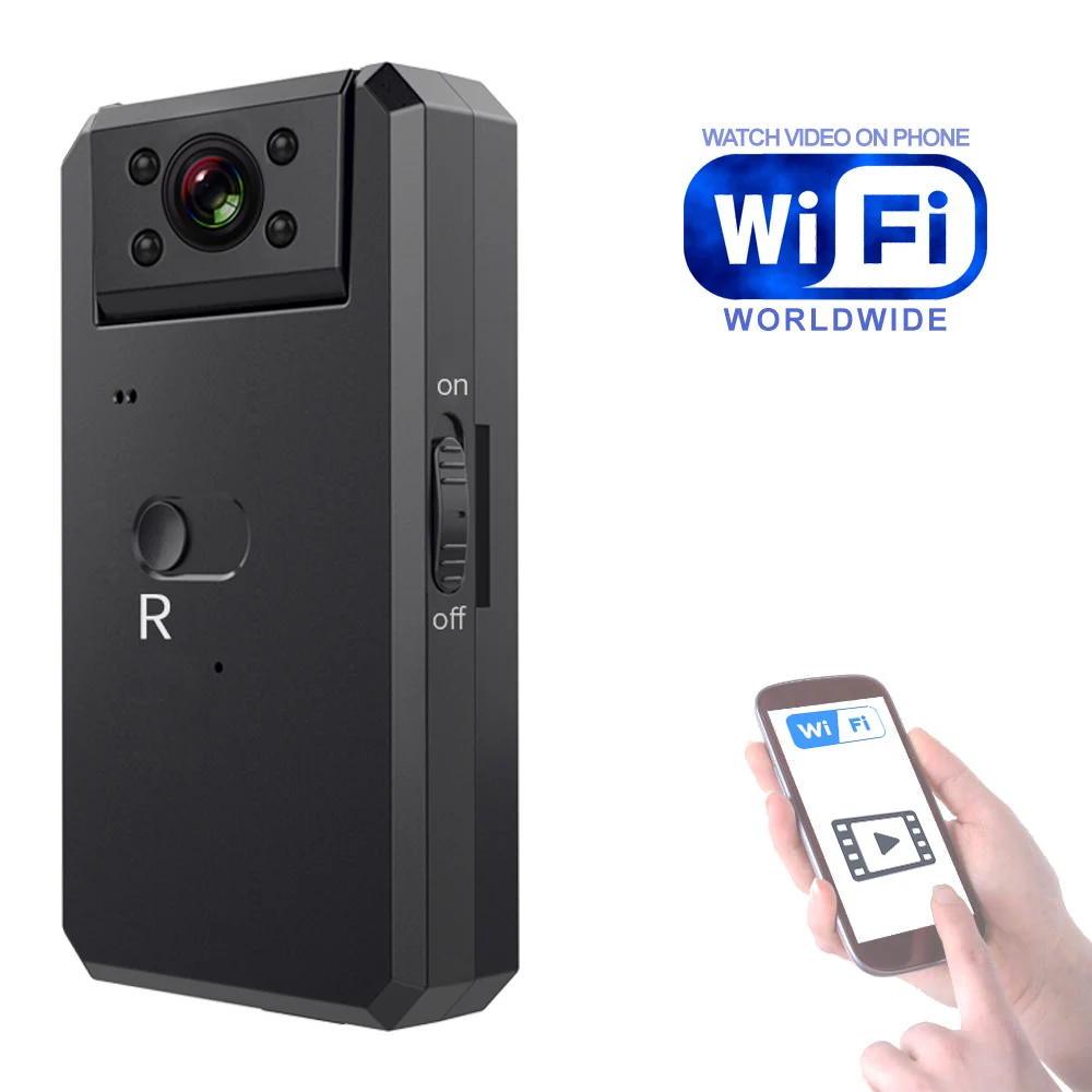 

Мини-камера с обнаружением движения и поворотным объективом, 4K, Wi-Fi
