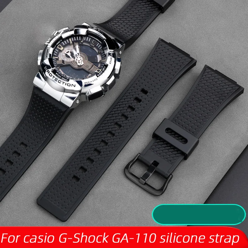 

16mm Silicone Men Watchband For Casio G-Shock GA-110 GM-110GB GA-110 GA-100 GA-120 Resin silicone Rubber watch strap accessories