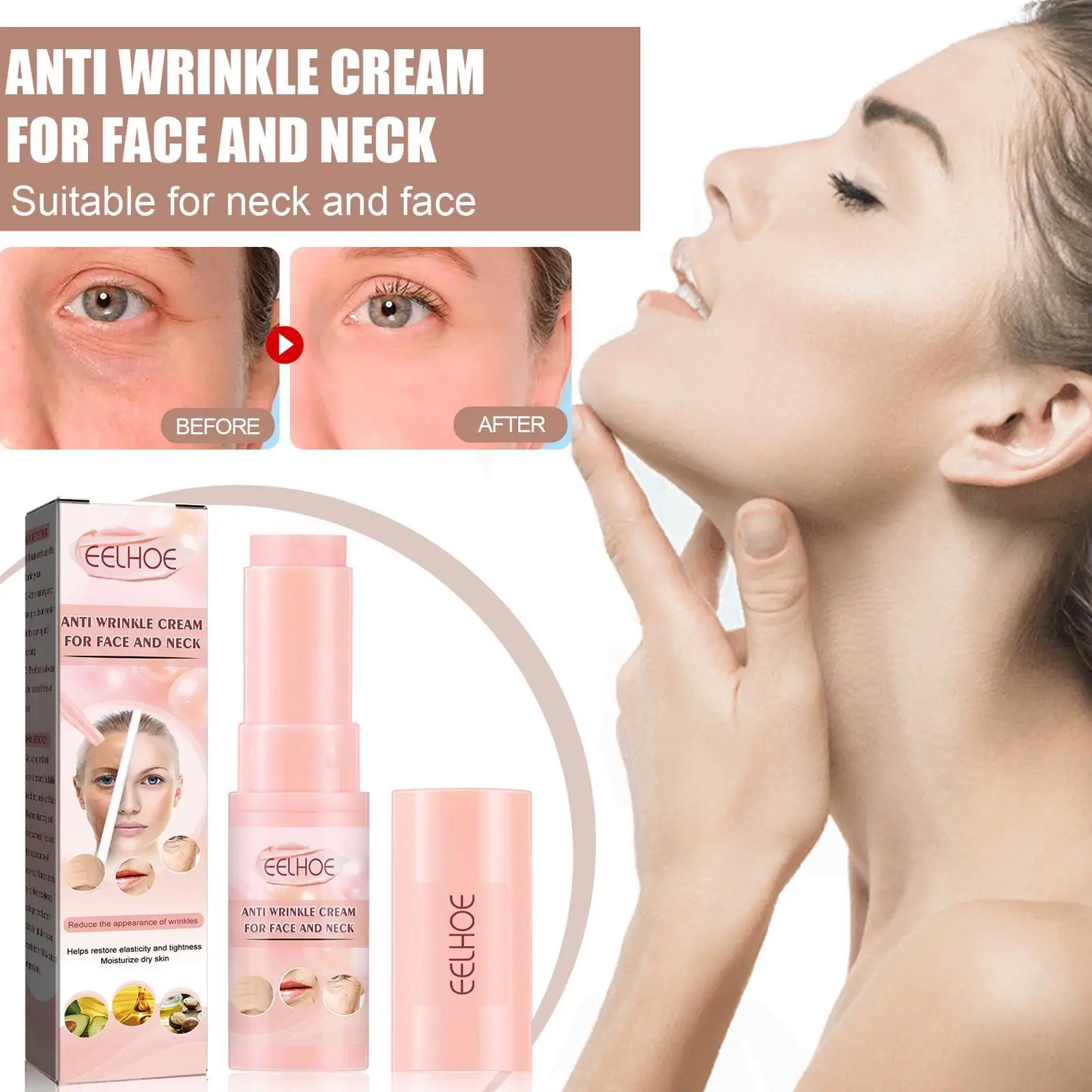 

Anti-Wrinkle Moisturizing Balm Stick Lighten Wrinkles Fine Lines Shrink Pores Face Neck Lips Body Dry Skin Care Anti-aging Cream