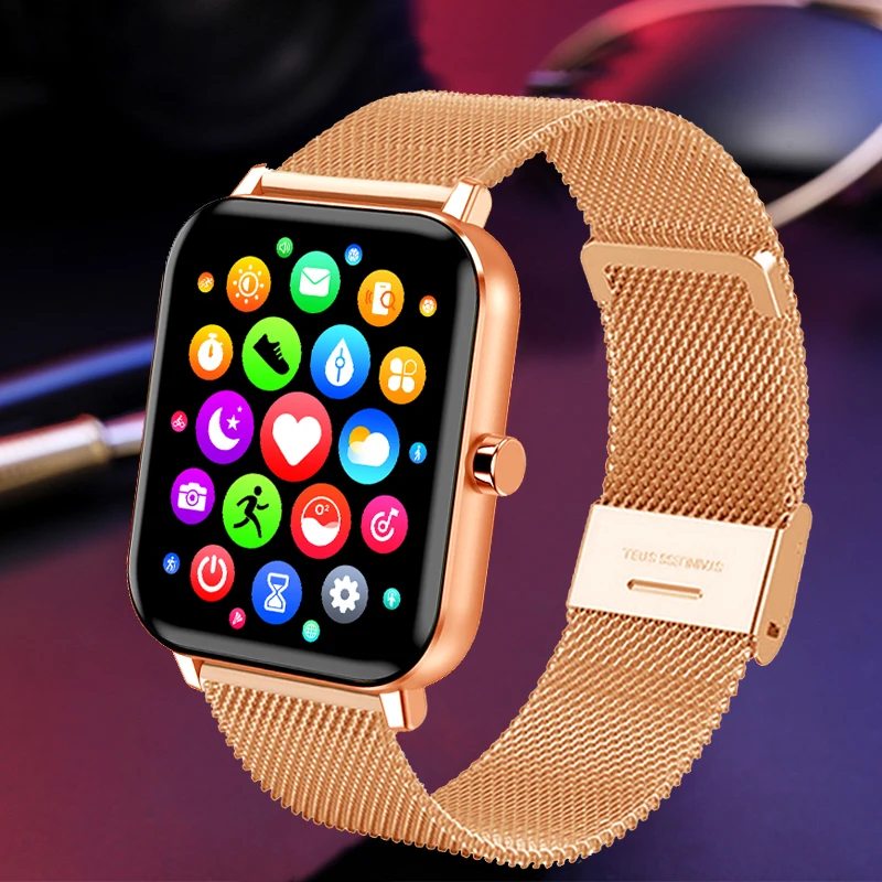 

Reloj inteligente totalmente táctil para hombre y mujer, pulsera electrónica con rastreador de Fitness para Android e IOS, GT10