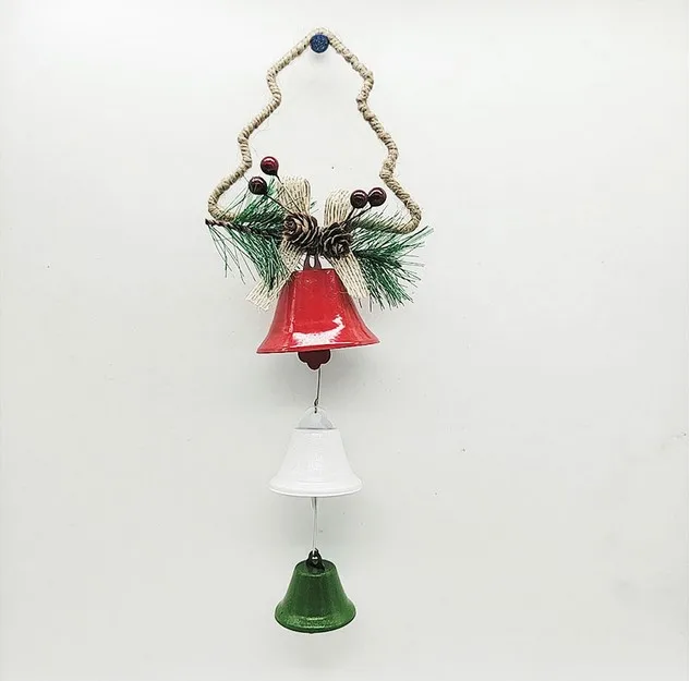 

3pcs Christmas Jingle Bells Pendant Christmas Tree Ornaments with 3 Bells for Home Wall Door Wreath Decoration christmas