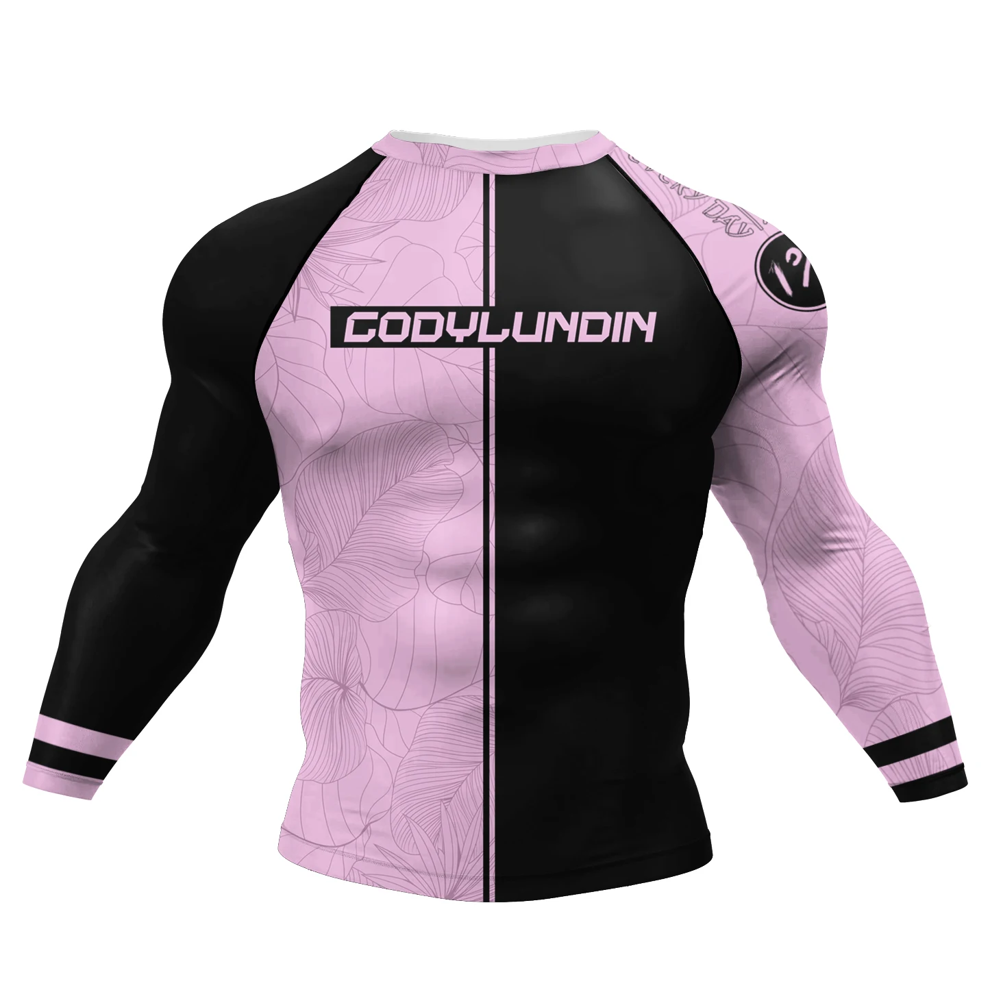 CODY LUNDIN black pink rushguard bjj наружная тренировочная активная одежда для мужчин jiu jitsu