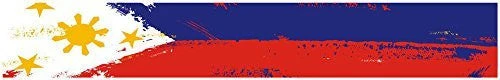 

2X Vinyl trim Philippine flag strip sticker decals hood bumper car,60CM