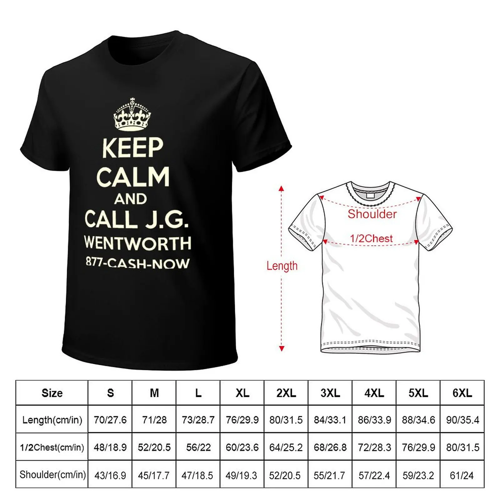 Футболка Keep Calm Call JG Wentworth футболки с аниме мужская футболка простые черные для