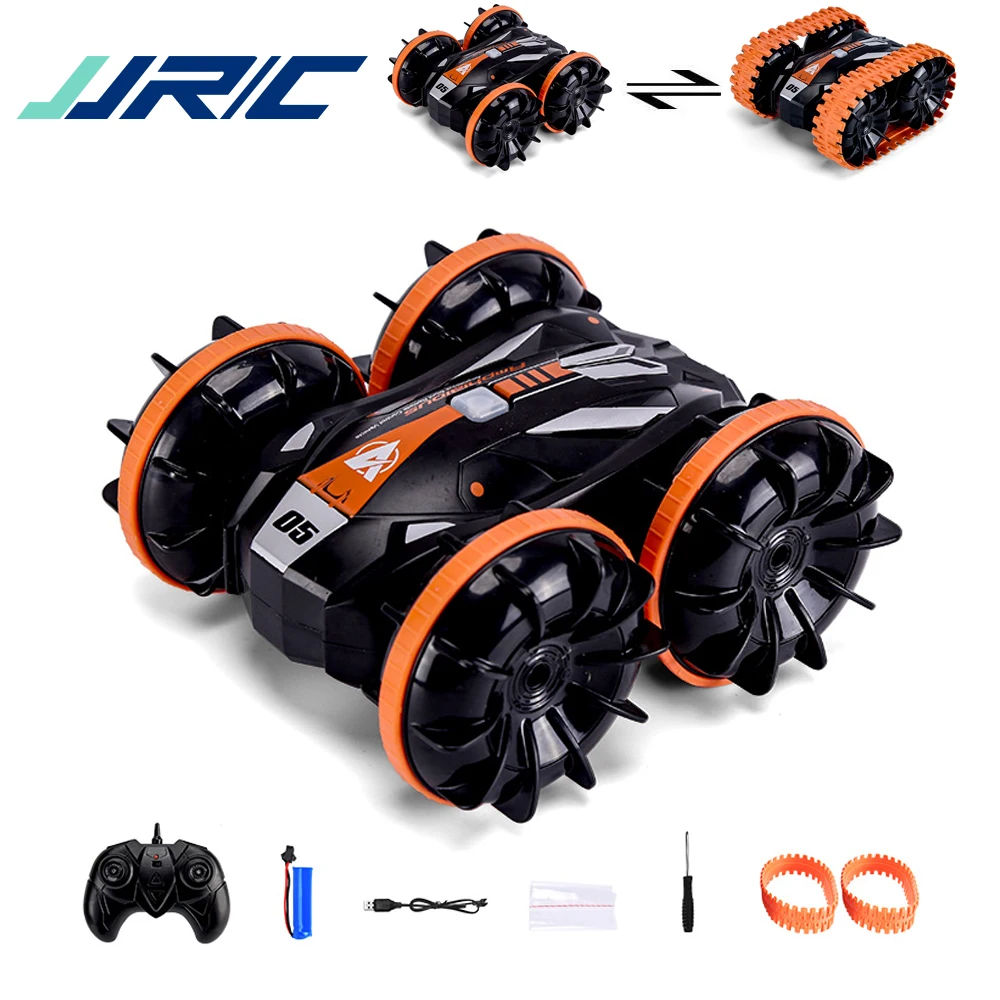 

JJRC Q113 2.4Ghz Radio Control Vehicle Cars Toys 4WD 360 Rotate RC Stunt Flip Car 2in1 Water&Land Drift Amphibious Car Child Toy
