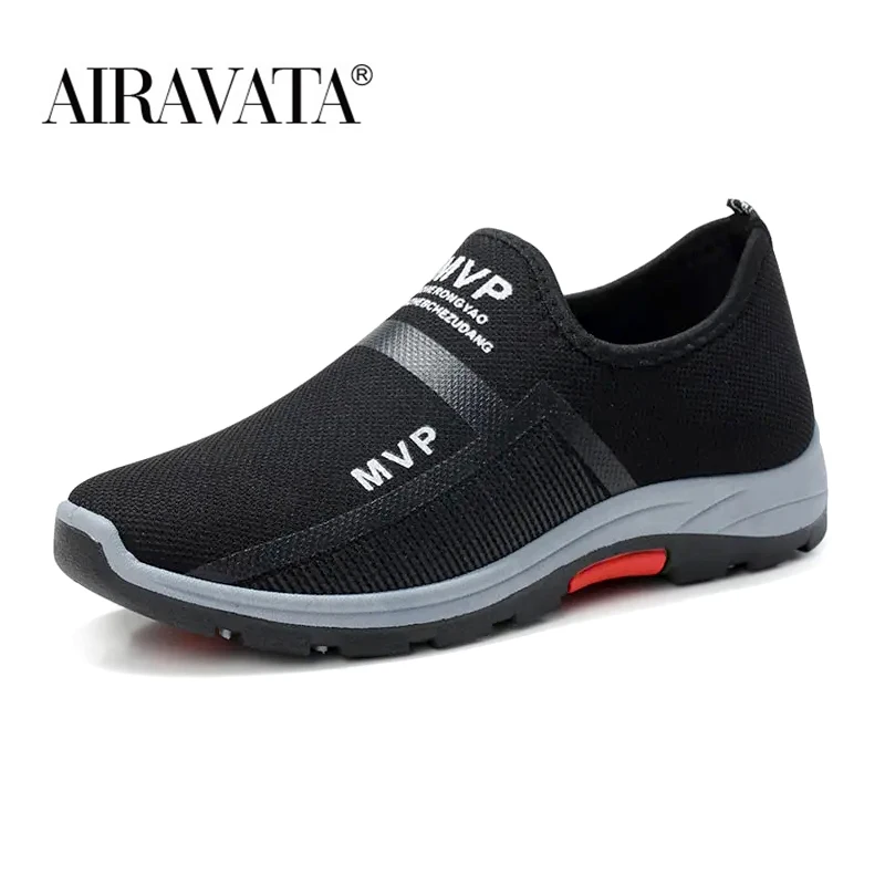 Mens Walking Shoes Casual Flats Anti-skidding Breathable Sports Loafers Slip-on Men Sneakers 38-46