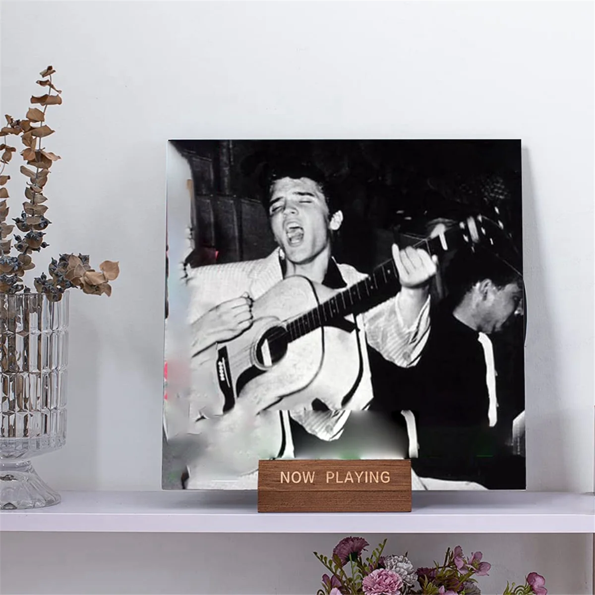 Деревянный держатель виниловой пластины Подставка для дисплея - Настольный