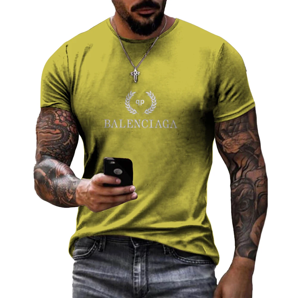 

Round collar short sleeve T Shirt men 2022 summer T shirt