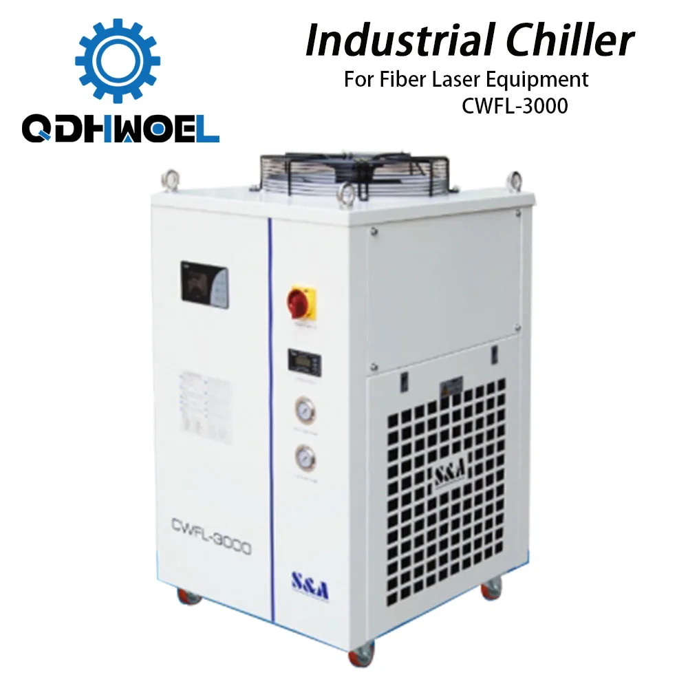 

QDHWOEL S&A CWFL-3000 Industry Air Water Chiller for Fiber Laser Engraving Cutting Machine