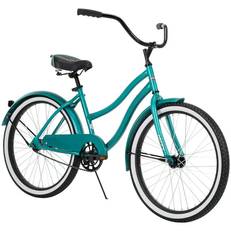 

24” Cranbrook Girls Beach Cruiser Bike for Women, Emerald Green Bicycle Bike Travel Adult Teens Gift