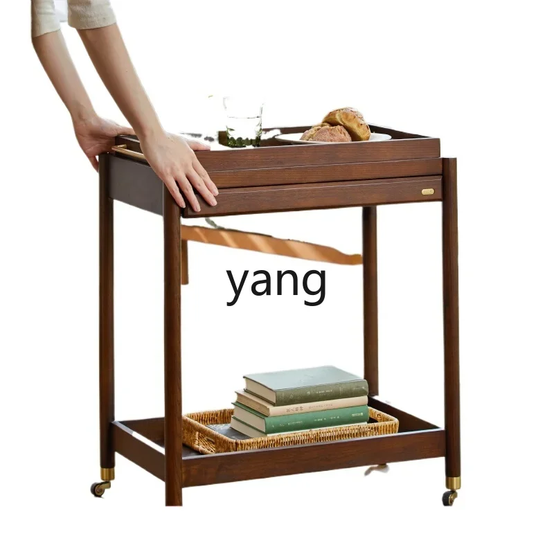 CCL Тележка из цельного дерева Домашняя мобильная кухня Чайная коммерческая