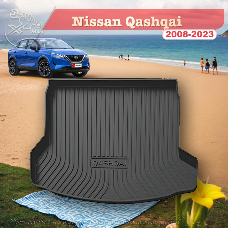 Для Nissan Qashqai 2008-2023 TPE под заказ коврик для багажника автомобиля всесезонный черный