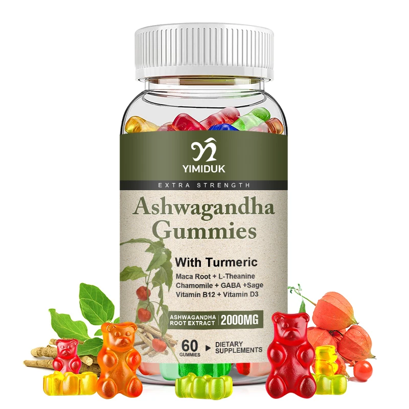 Ashwagandha Organic Extract Gummies, Promote Anti-stress Relief, Immunity For Potency Erection Male Healthy Supplement