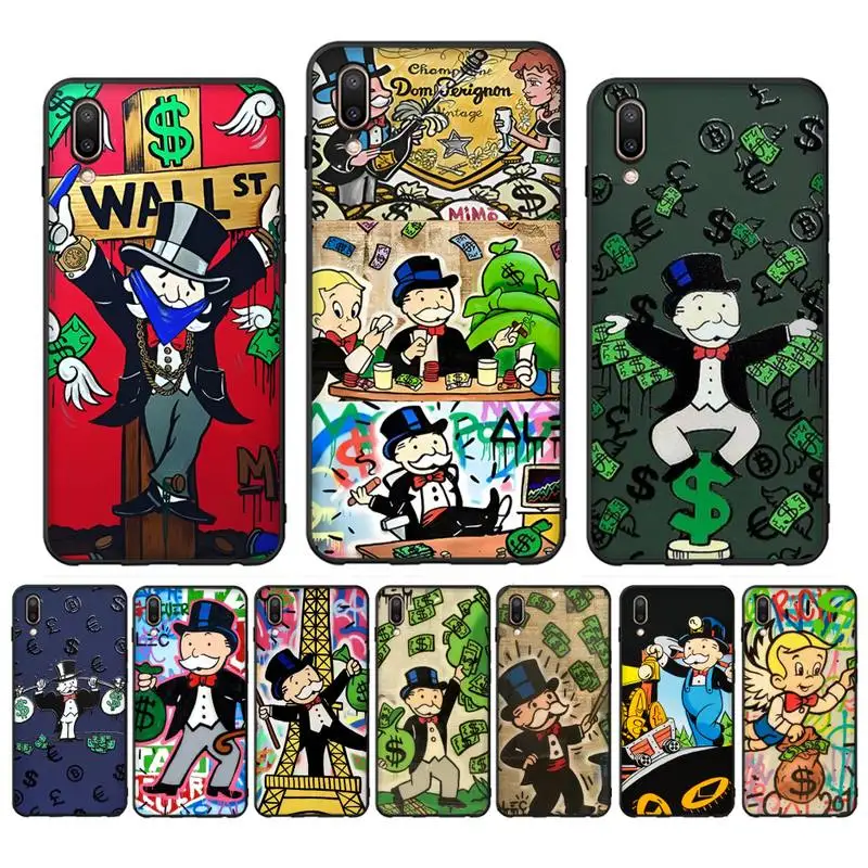 

Dollar Alec Monopoly Phone Case Case For Oppo Reno Realme C3 6Pro Cover For vivo Y91C Y17 Y19