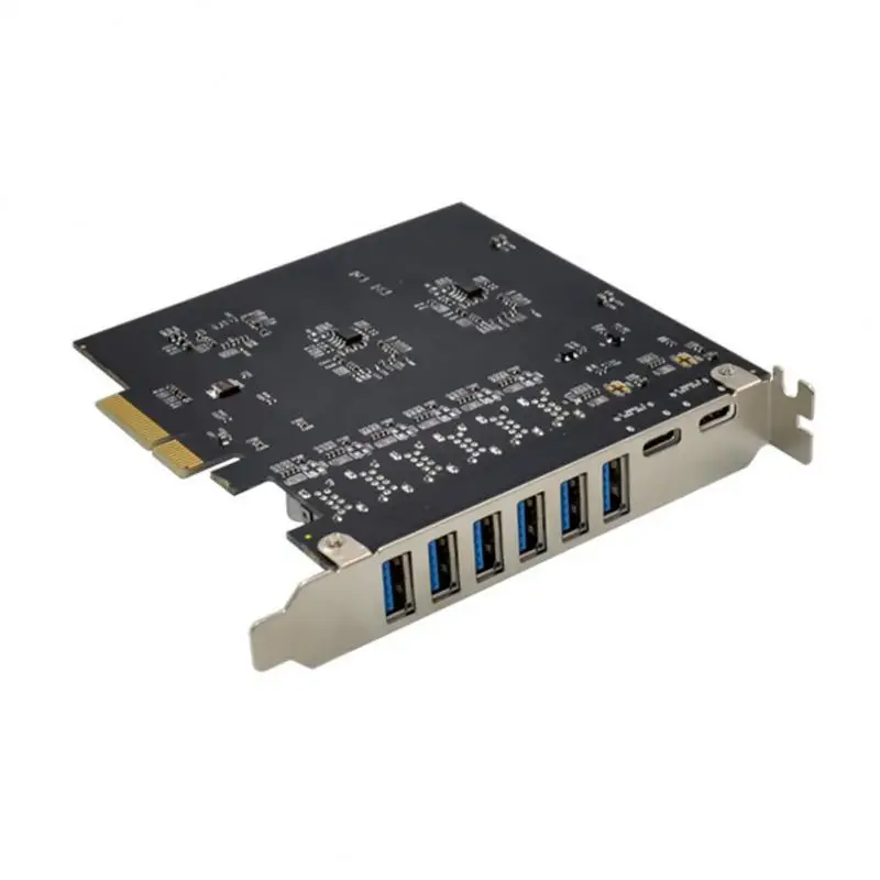 

Pci-e X4 To 2 Type C Computer Expansion Card Adapter For Btc Mining Miner Usb3.1 Pci Express Controller Card 6 Slots