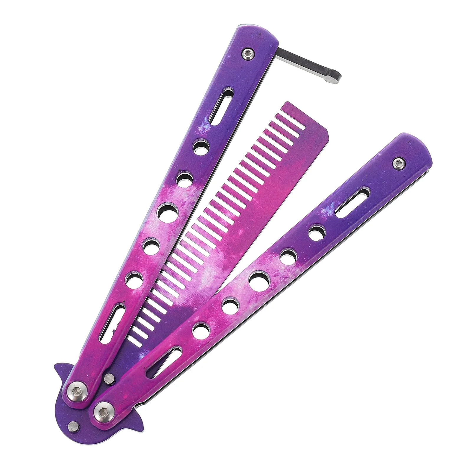 

1Pc Practice Butterflies Comb Hair Styling Butterflies Comb Stainless Steel Butterflies Comb Beginner Butterflies Comb