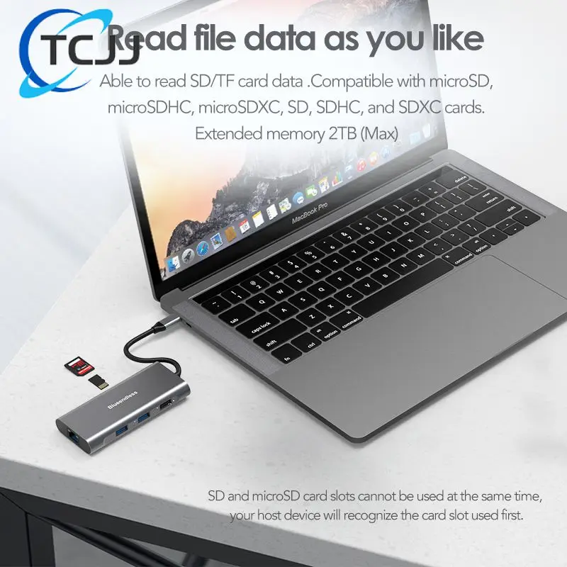 

Портативный конвертер для ноутбука 8 в 1, Офисные инструменты для Windows/linux, 4k, аксессуары для компьютера с высокой четкостью