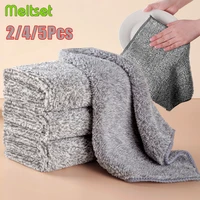 245pcs microfiber kitchen towel set bamboo fier towels for kitchen napkin soft dish cloth absorbent cleaning cloth rags
