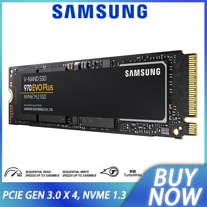 

SAMSUNG 970 EVO PLUS SSD M.2 1TB 2TB NVMe 250GB 500GB Solid State Disk M2 2280 TLC PCIe Gen 3.0 x 4 for Laptop Desktop PC Disk