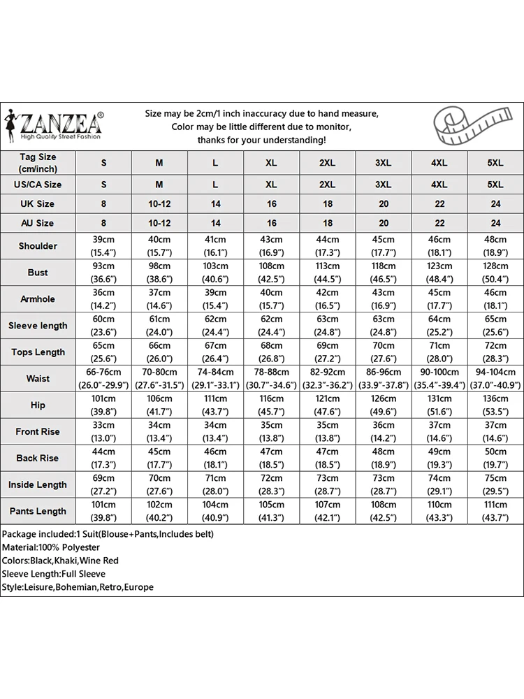 ZANZEA офисные женские элегантные комплекты из 2 предметов с поясом и широкими