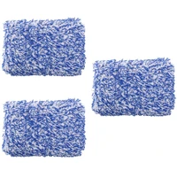 3x car soft high density cleaning super soft car wash cloth microfiber car wash towel sponge block blue