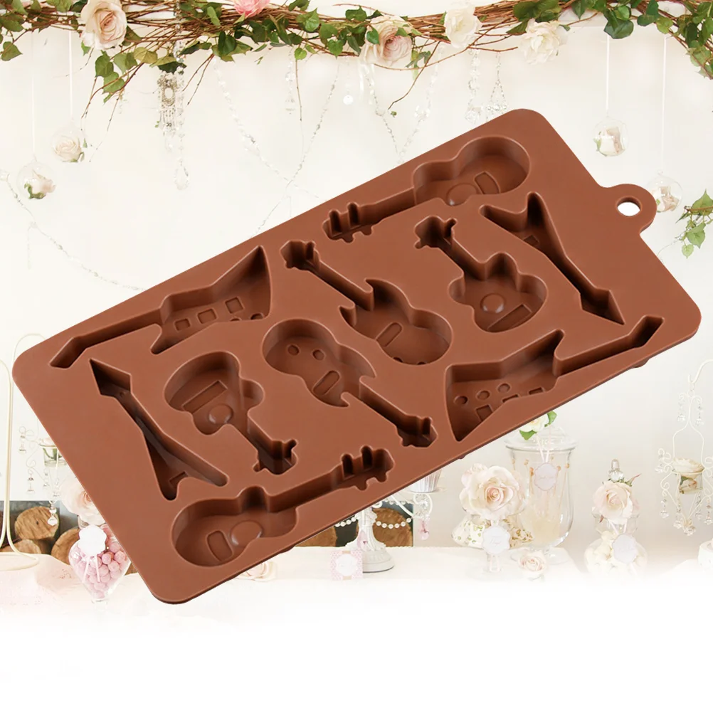 

Mold Silicone Chocolate Molds Guitar Tray Candy Ice Cookie Cake Musical Baking Cube Making Gummy Instrument Fondant Party