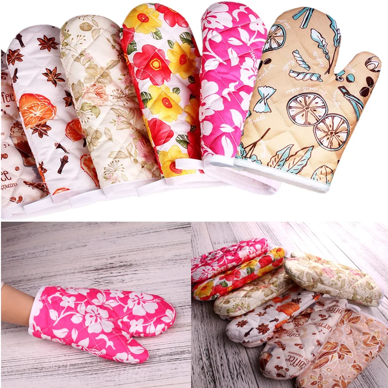 

1PC Microwave Oven Glove Mitten Terylene Insulated Heatproof Resistant Non-slip Baking Mitts Baking Accessories Kitchen Tool