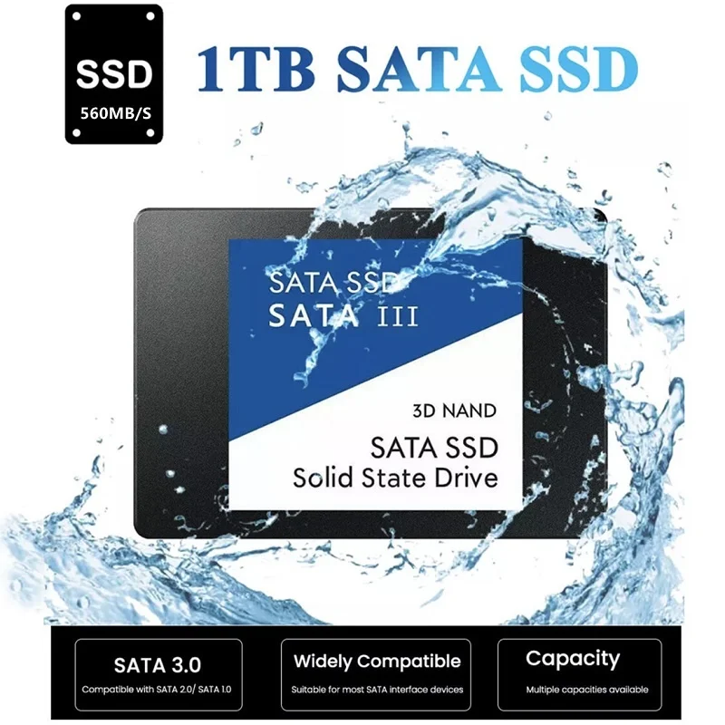 

Внутренний жесткий диск SSD 2022 дюйма 2,5 дюйма, подходит для ноутбуков и настольных компьютеров, sata3, новый 500