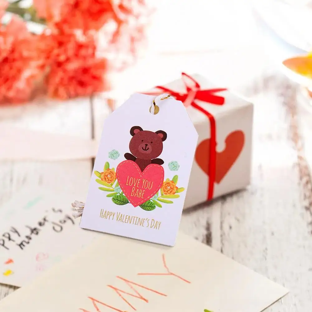 

Bright Color Sturdy Heart Love Rectangle Hanging Labels for Wedding Wrapping Party