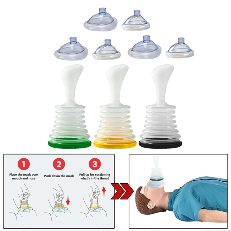 

3Set Choking Rescue Device For Adults & Children Portable CPR First Aid Breathing Trainer