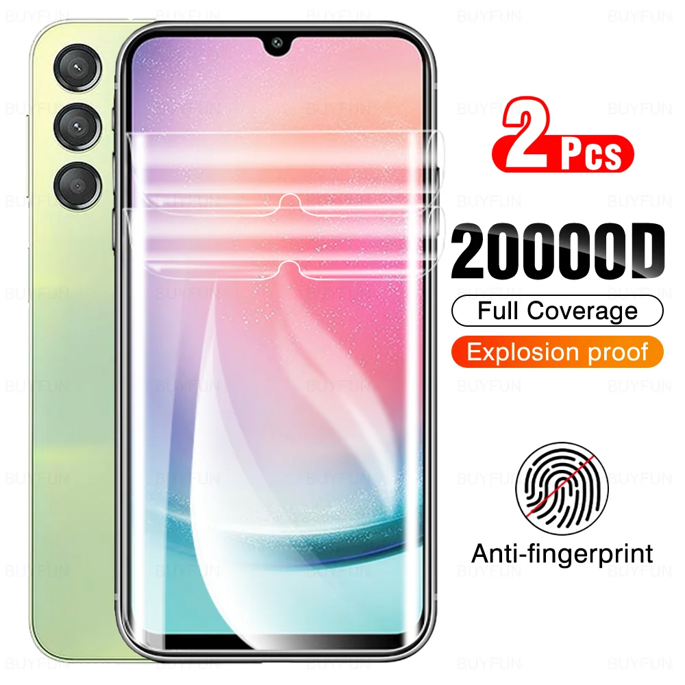 Гидрогелевая пленка 20000D для Samsung Galaxy A24 4G, 2 шт., защита экрана, не стекло для Samsang A 24 24A, SamsungA24 SM-A245F 2023 6,5 дюйма