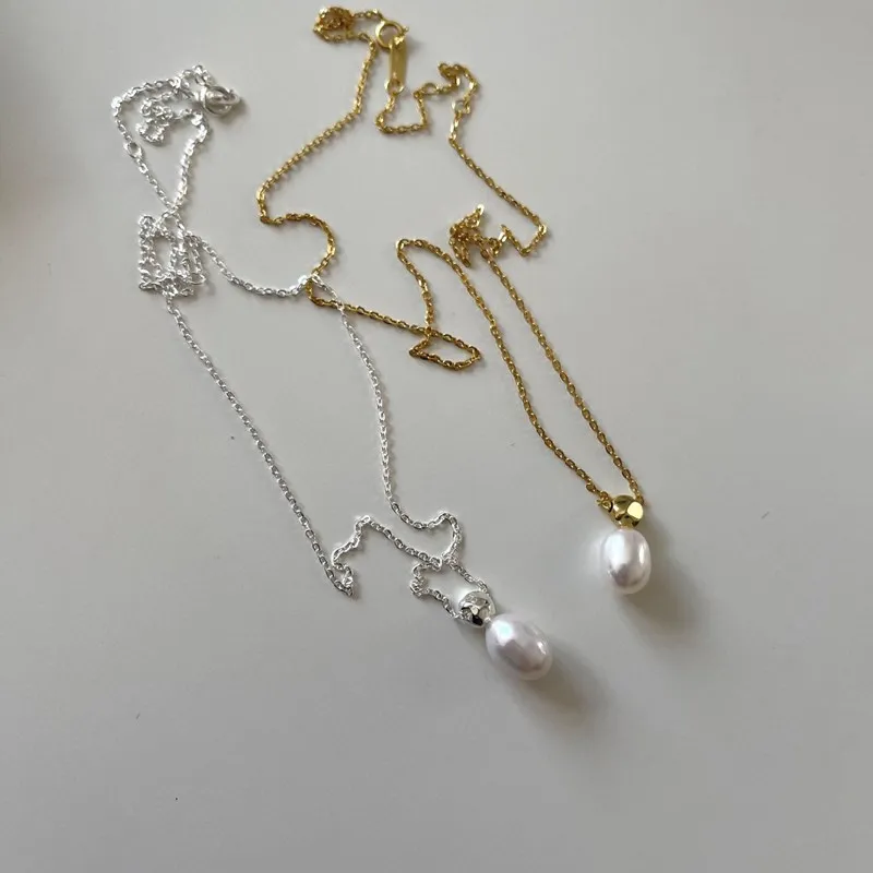 

Женская подвеска, Очаровательная маленькая цепочка, искусственный серебряный жемчуг и фотоколье