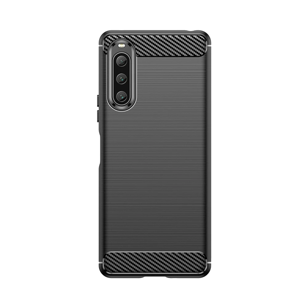 

Brushed Texture Shockproof Case for Sony Xperia 1 ii 5 iii 10 iv v Ace 2 3 Flexible TPU Rubber Protective Cover