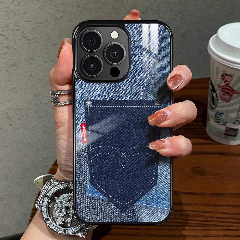 Модный брендовый чехол для телефона L-Levis-es IPhone 16 15 14 13 12 11 Pro Max Plus мини-магнитный